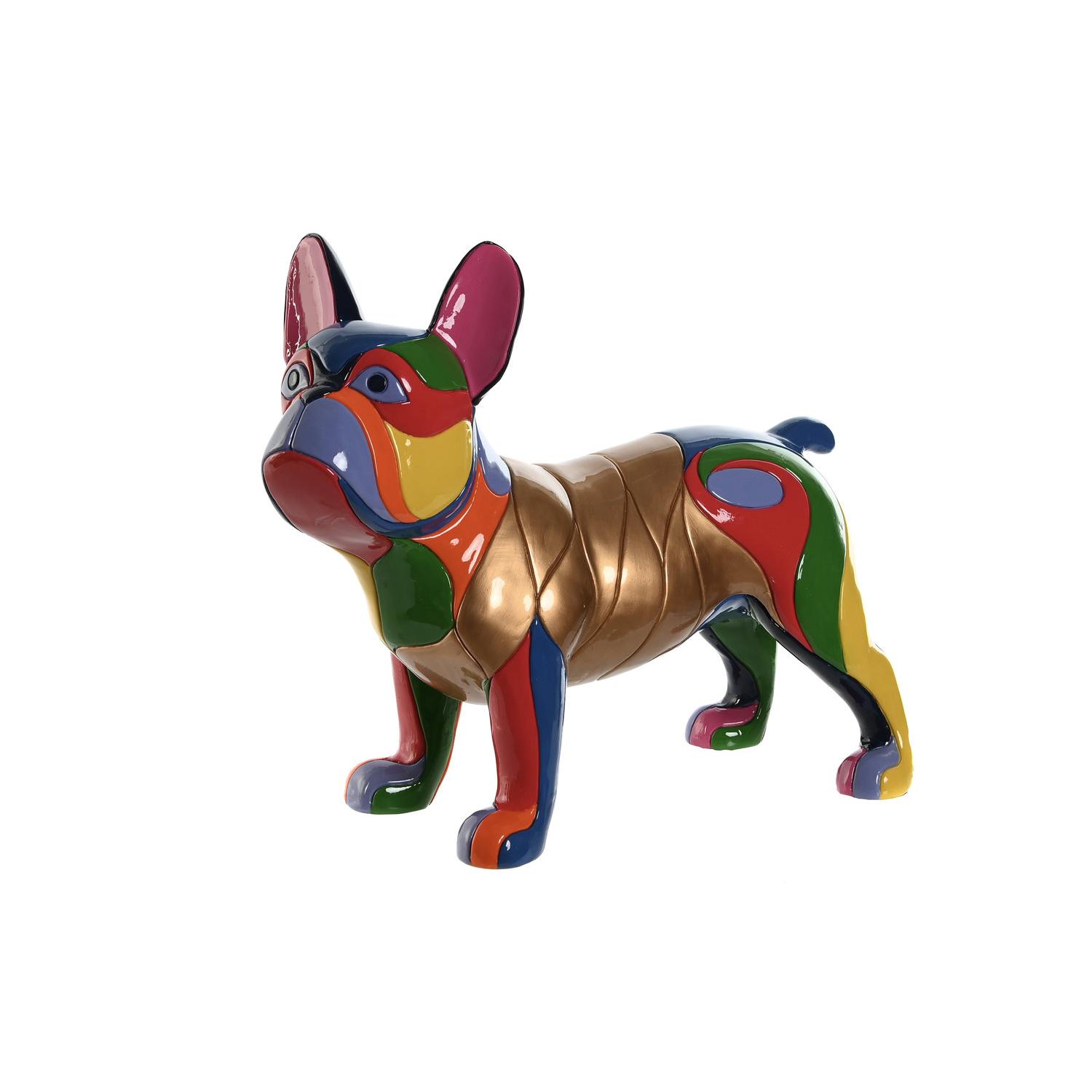 FIGURA RESINA 44X19X35,5 PERRO MULTICOLOR FD208553