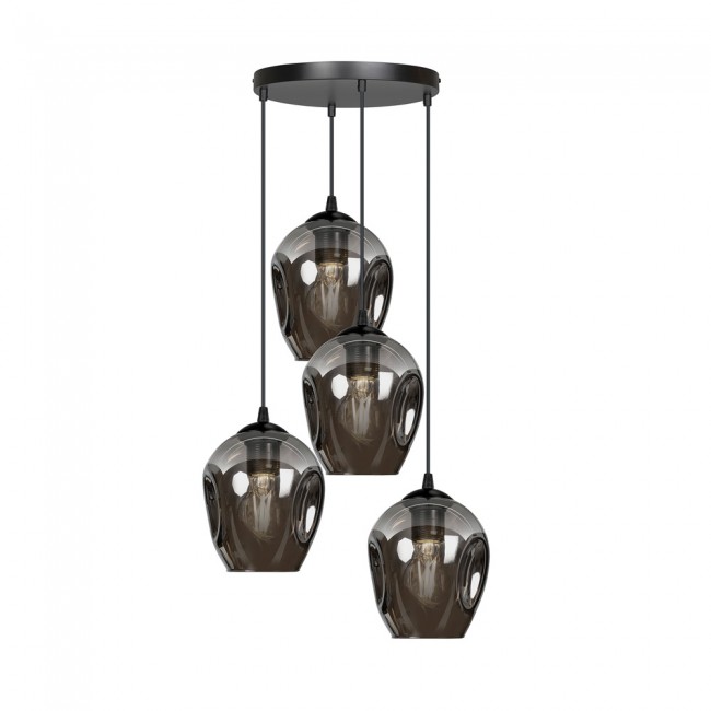Wonderlamp Lámpara colgante Domos Grafito (4 luces)
