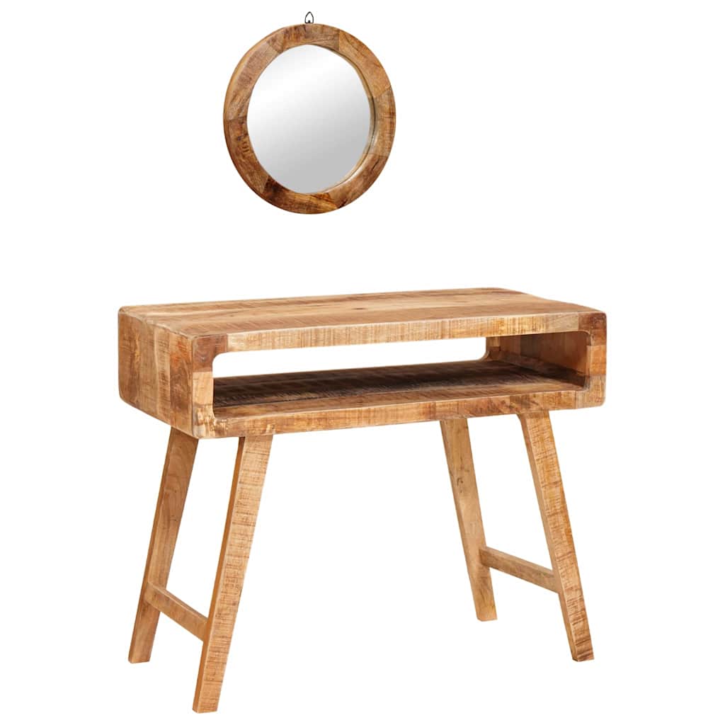 vidaXL Mesa Tocador Marrón 90 x 76 x 45 cm Madera de mango maciza