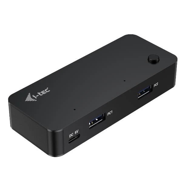HUB Switch I-TEC CAKVMHUB2A2C | USB 3.2 Gen 1, USB 3.0, compatible con USB4 y Thunderbolt; Plug and Play, Negro