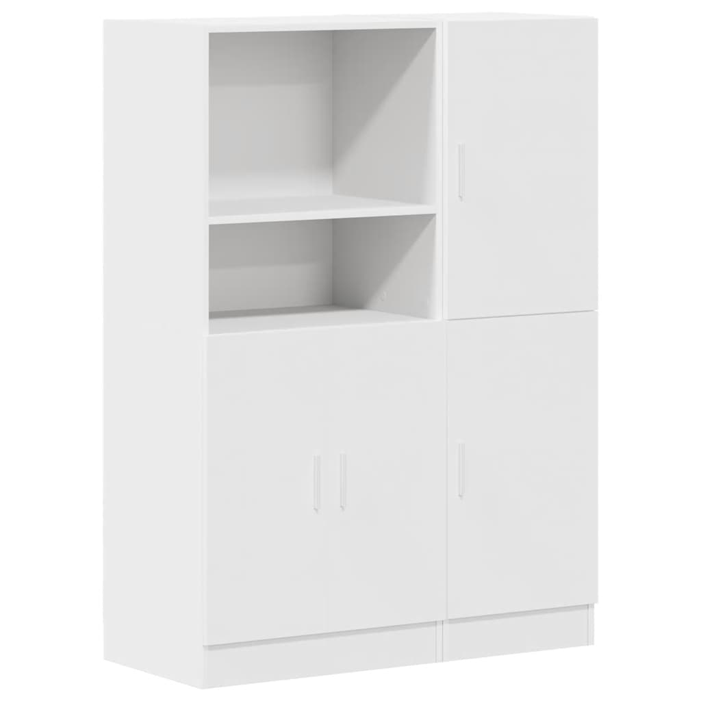 vidaXL Mueble de cocina 2 piezas madera contrachapada blanca
