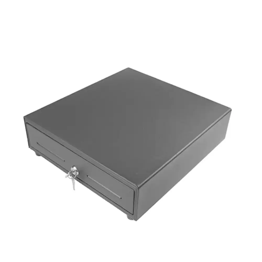 Cajón de efectivo Mustek LB-330A compacto 8 compartimentos monedas 4 billetes acero inoxidable negro