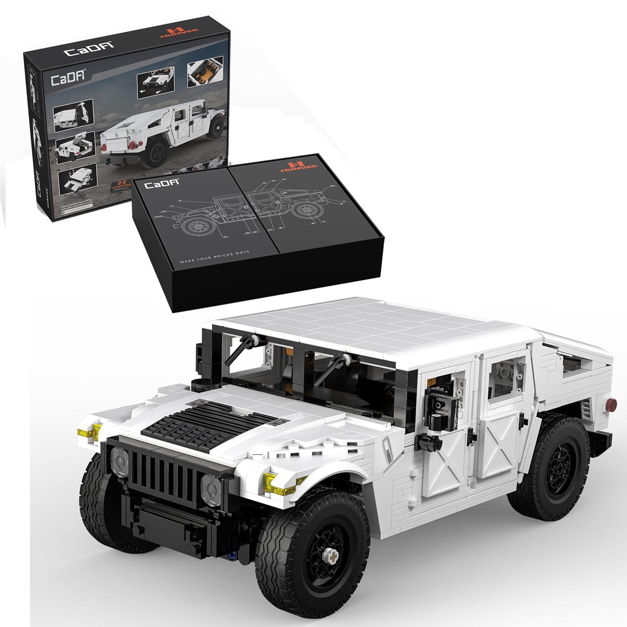 CaDA - 1:12 humvee off-road  1386 pzas. juguetes para niños y niñas +8 años. (927DE61027)