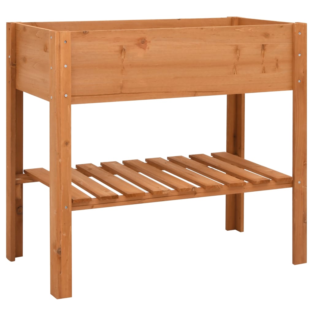 vidaXL Jardinera de madera de abeto 88x43x80 cm