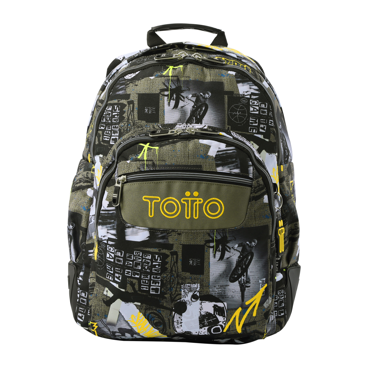 Totto Mochila escolar Rayol Material: Poliéster reciclado 33 x 44 x 13.5 cm