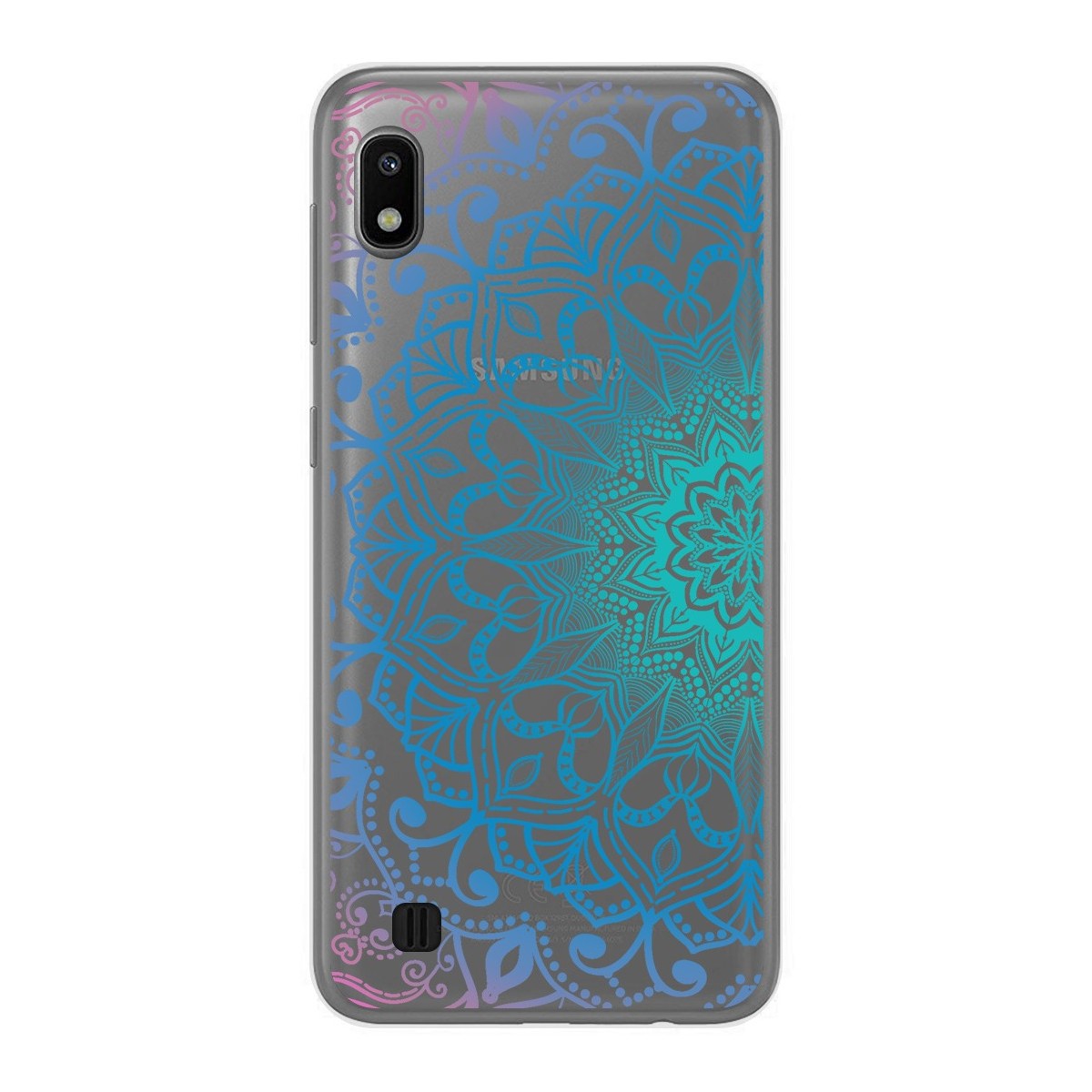 Tumundosmartphone Funda Gel Transparente para Samsung Galaxy A10 diseño Mandala Dibujos