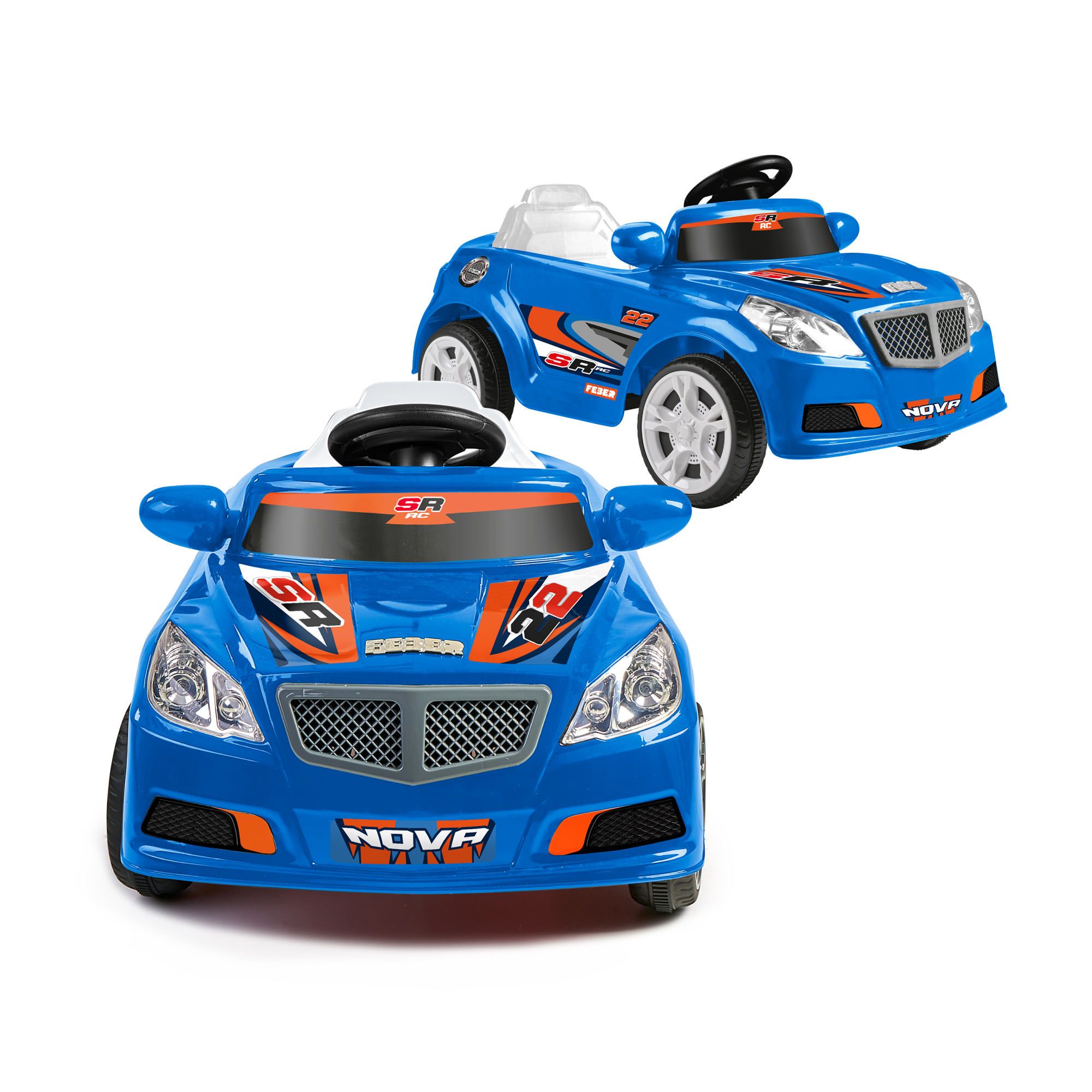 FEBER - Twinkle Car R/C BLUE, Coche Eléctrico con Radio Control, Batería de 12V, Mando Incluido con Distancia de 10 m, Autonomía de 45 min, Peso Máximo 25 kg, Edad de 3 a 6 años, Famosa (FEN51000)