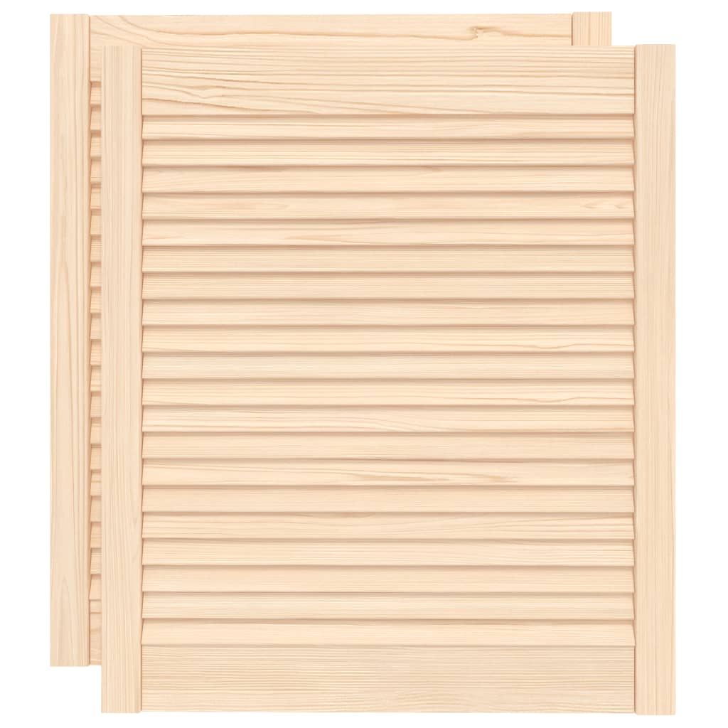 vidaXL 2x Puertas Persiana 69x59,4cm Celosía Rejilla Color Natural,  Blanco, y mas