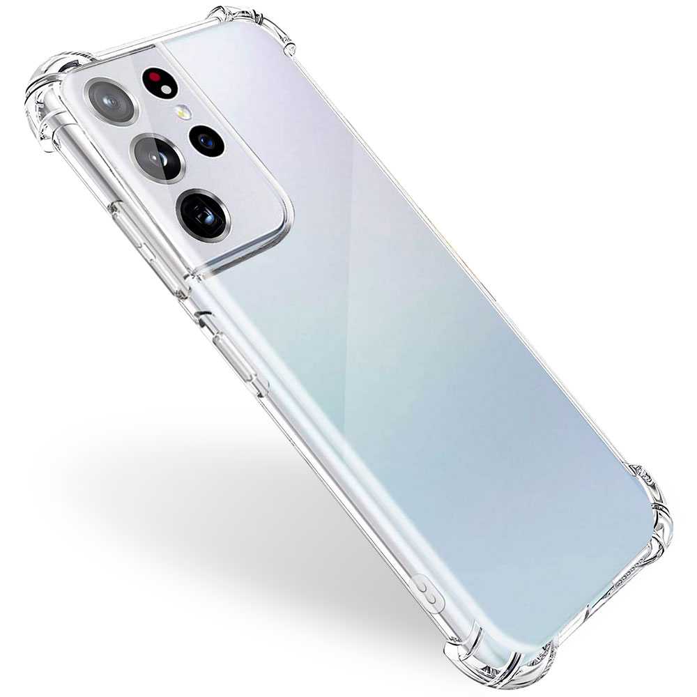 Ociodual Funda Protectora de TPU Compatible con Samsung Galaxy S21 Ultra/5G Flexible Esquinas Reforzadas Antigolpes Bumper
