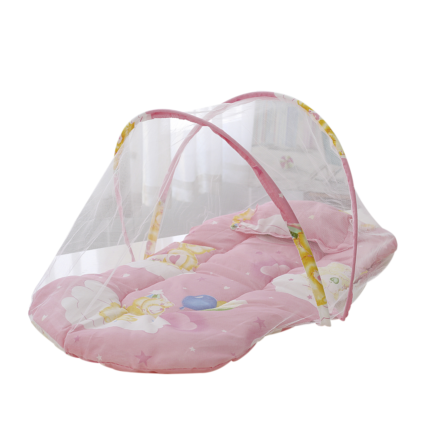 DAM. Mosquitera plegable portátil para bebés con colchón y almohada. 60x58x55cm.