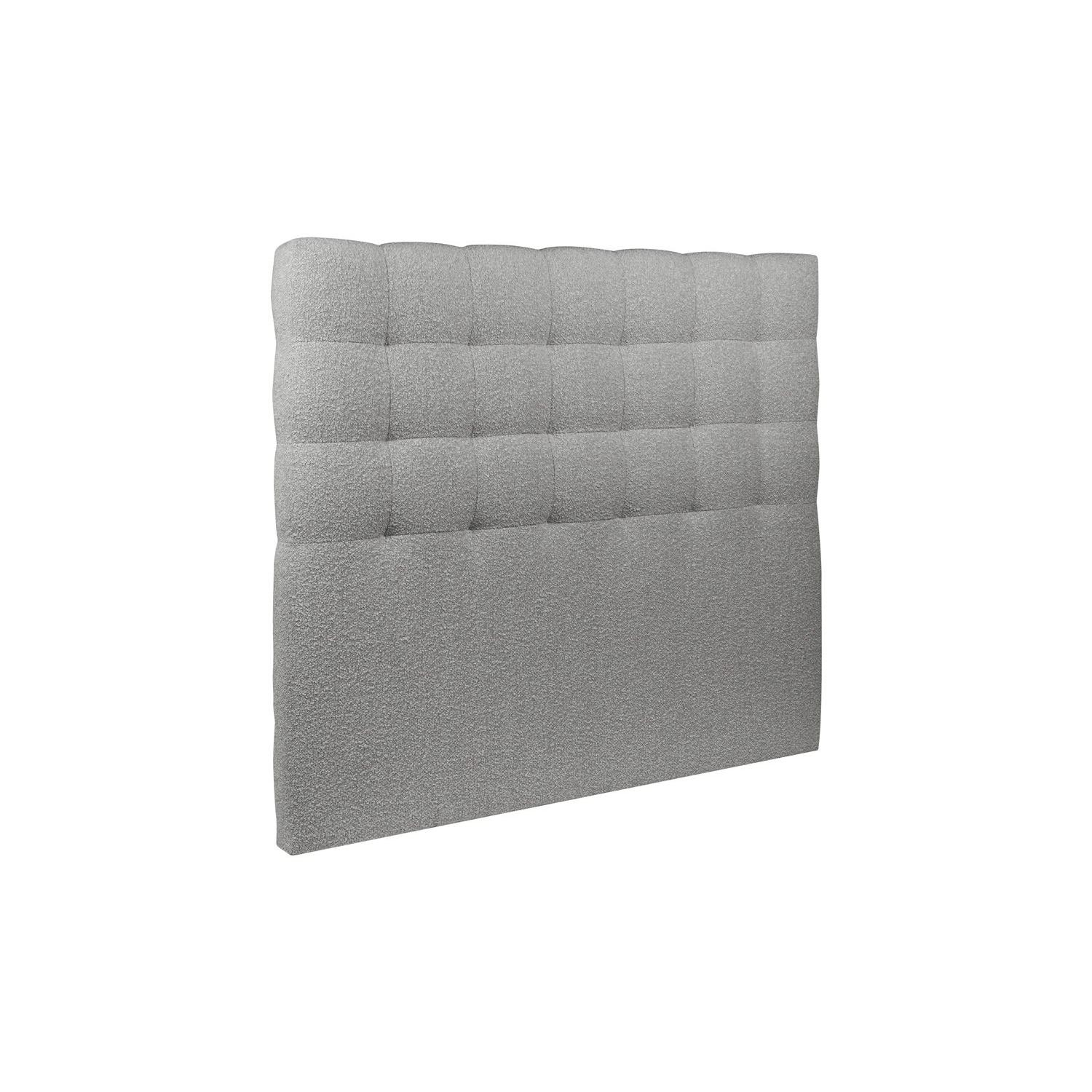 Cabecero acolchado de 200 cm - Tejido rizado gris