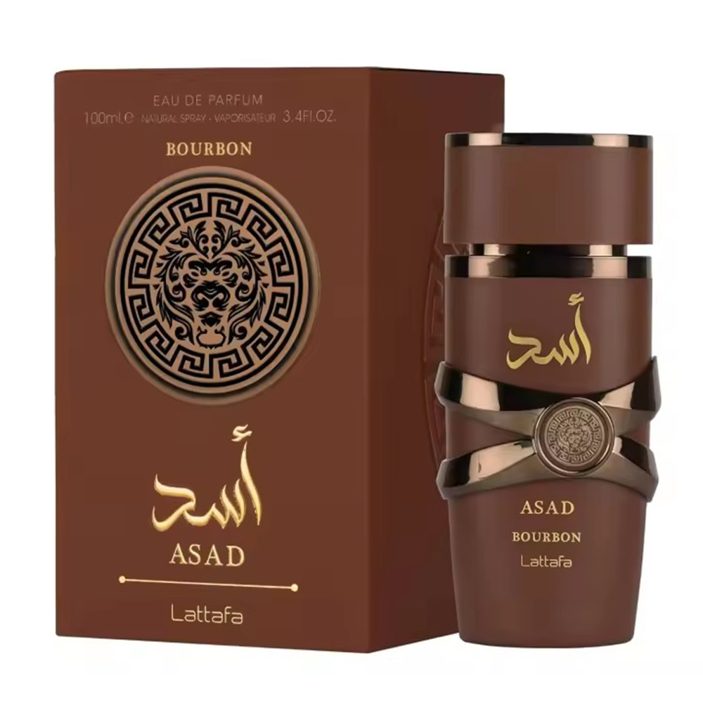 Lattafa Asad Bourbon Perfume ORIGINAL Árabe Fragancia para Hombre Eau de Parfum 100ml – Amaderado y Especiado_ Larga Duración