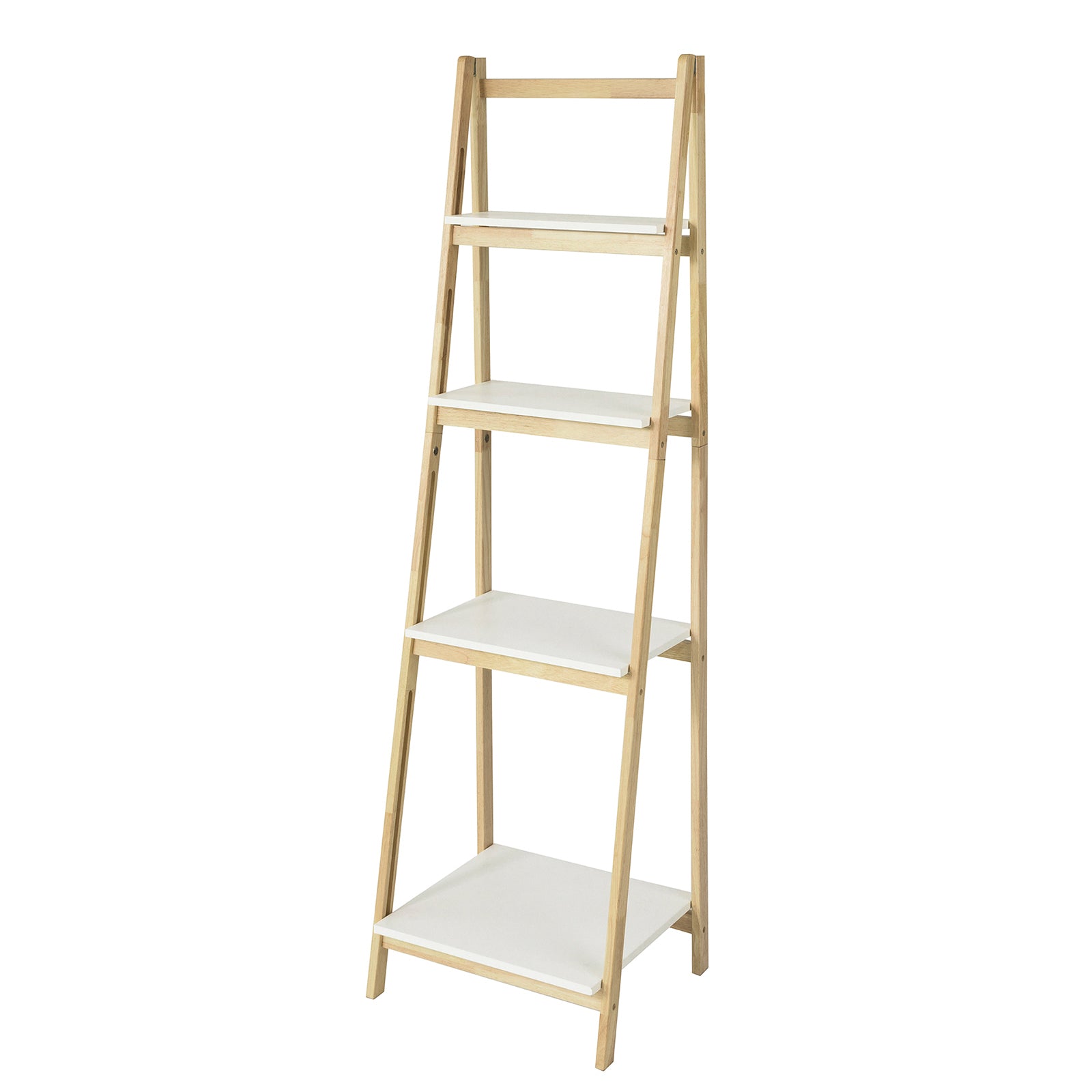 SoBuy FRG162-N Moderna Estantería Escalonada, Librería, Estantería de Pared, Estante de 4 Plegable Niveles, Estanteria Escalera 42 x 34 x 140 cm, ES