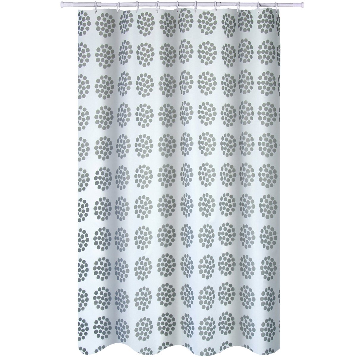Cortina de baño premium MSV "Begonia" de poliester en varios colores 180 x 200 cm