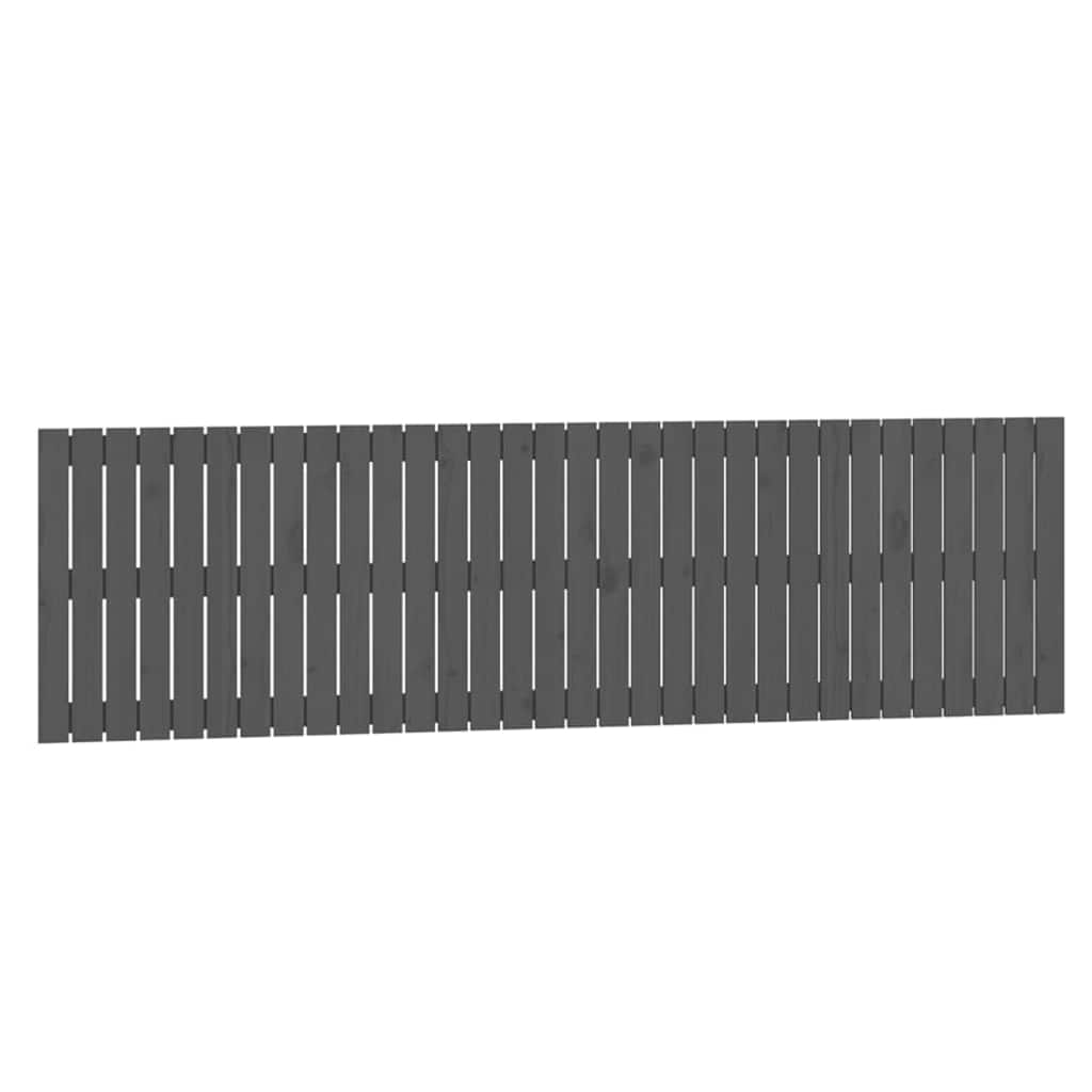 vidaXL Cabecero de cama de pared madera maciza de pino 204x3x60 cm
