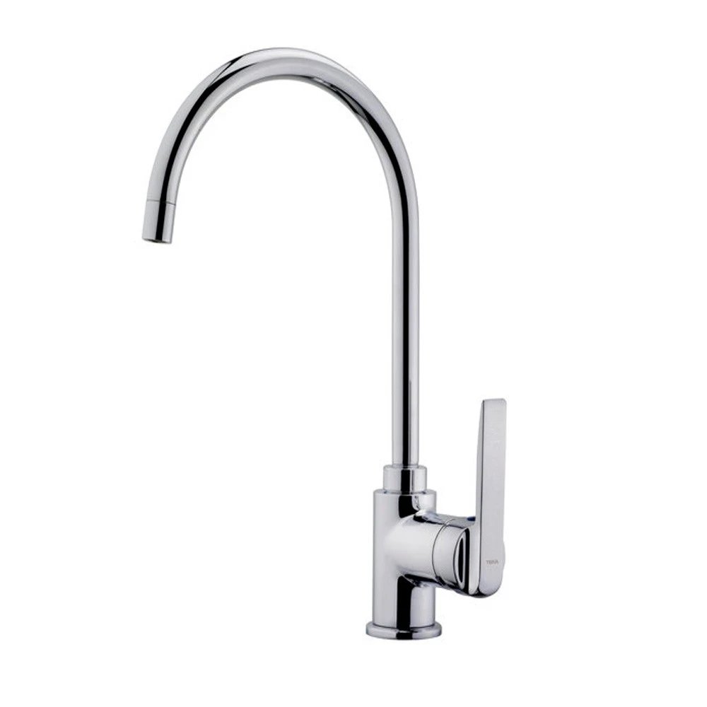 TEKA - Grifo de cocina IN 995 cromado con caño alto giratorio y desplegable, altura máxima 34,1 cm, ideal para instalaciones y fontanería en cocinas modernas