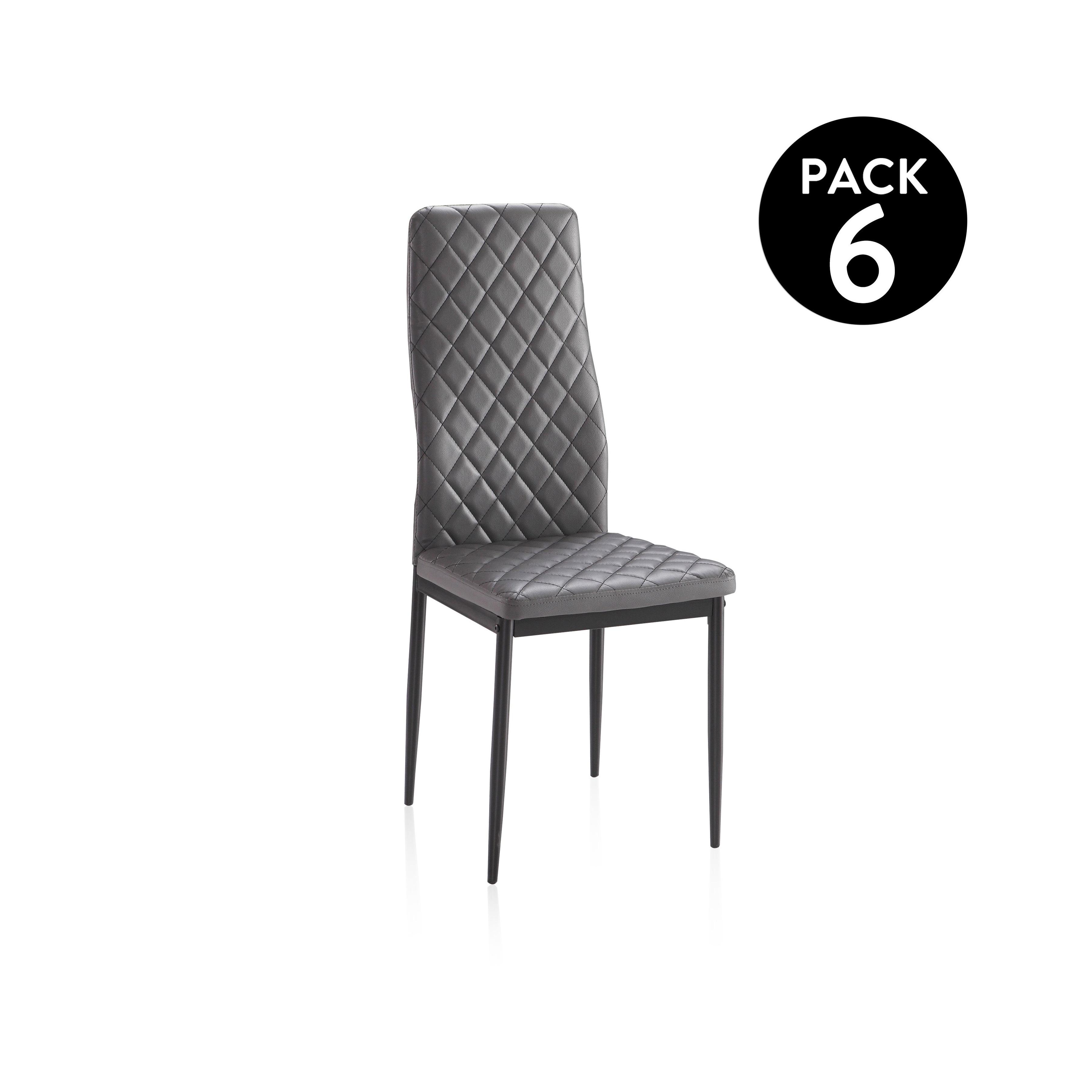 duehome - Pack 6 sillas de comedor Lacey
