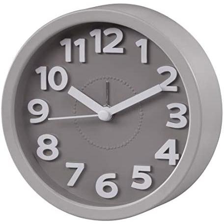 Hama | Reloj Despertador analógico (Reloj de Mesa Estilo Retro, Despertador analógico, Reloj silencioso 120 mm, 40 mm, 120 mm, 150 g) Gris.