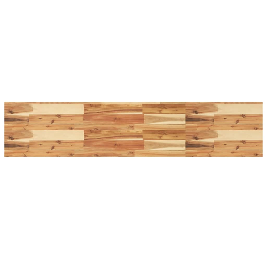 Vidaxl Estante Flotante de Madera Maciza de Acacia Sin Tratar 140x30x4 Cm Marrón