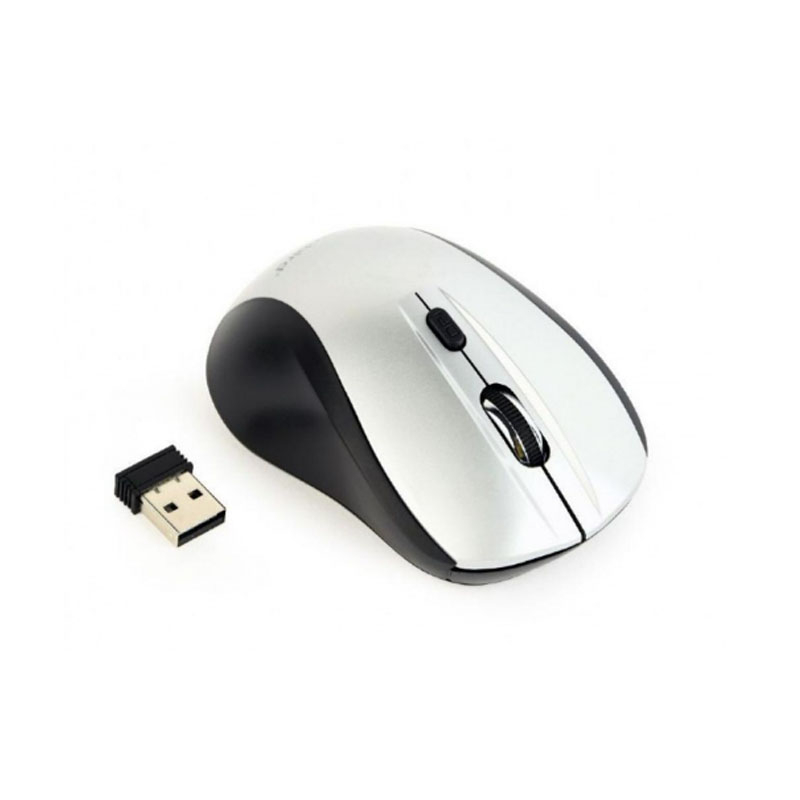 Raton gembird inalambrico blanco/negro 4 botones