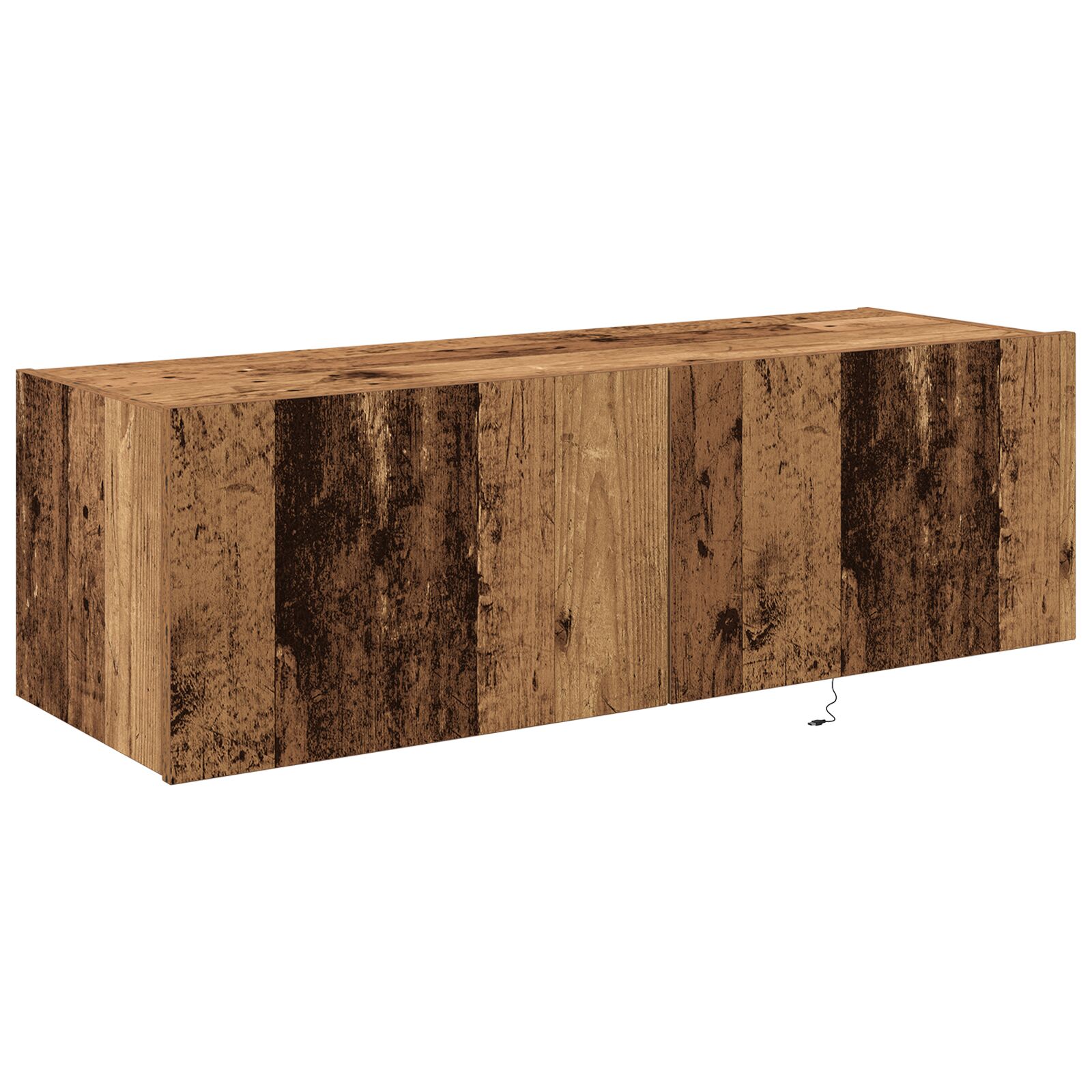 Cabinet de TV vidaXL con luces LED Madera Vieja 100x35x31 cm