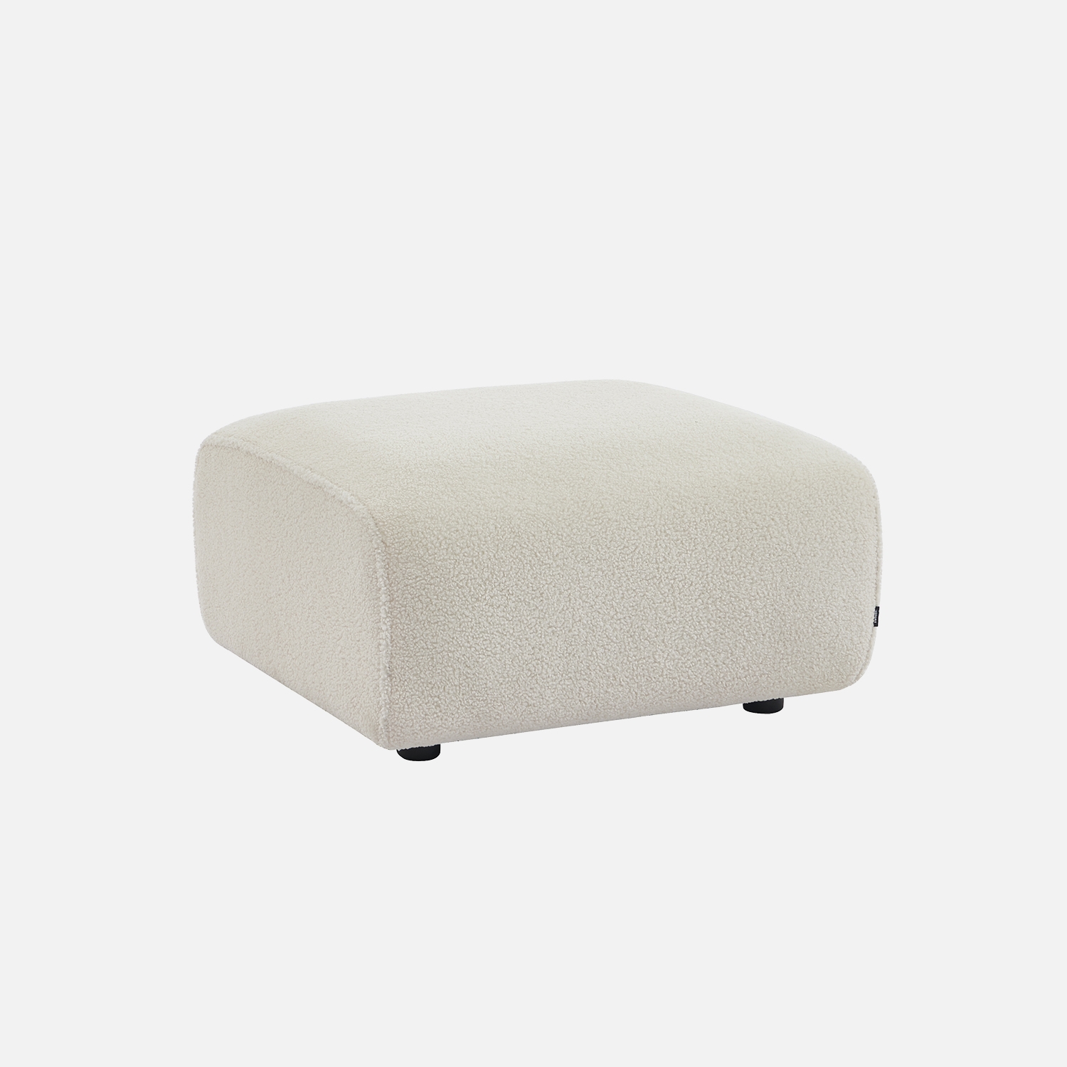 sweeek - Reposapiés para sofá Wallas borreguito, 2 plazas  , Wallas , 76x70x41