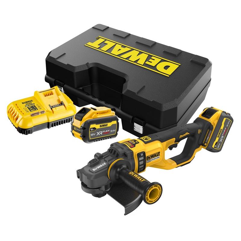 AMOLADORA ANGULAR INALÁMBRICA 230MM FLEXVOLT 54V 2*9.0AH - DW DCG460X2