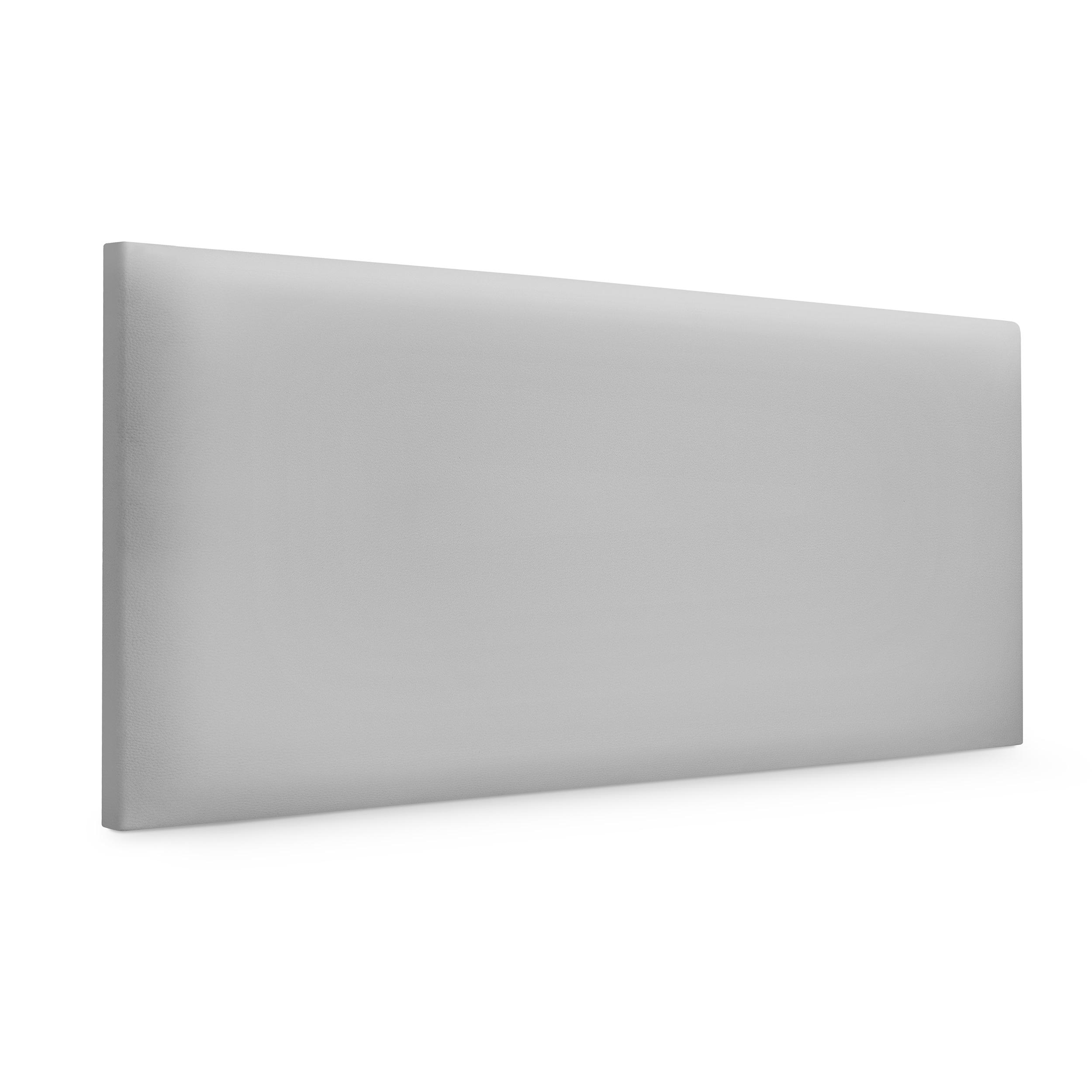 DHOME Cabecero de Polipiel o Tela AQUALINE Liso Cabeceros Cabezal Tapizado Cama Lujo (Gris Claro Polipiel)