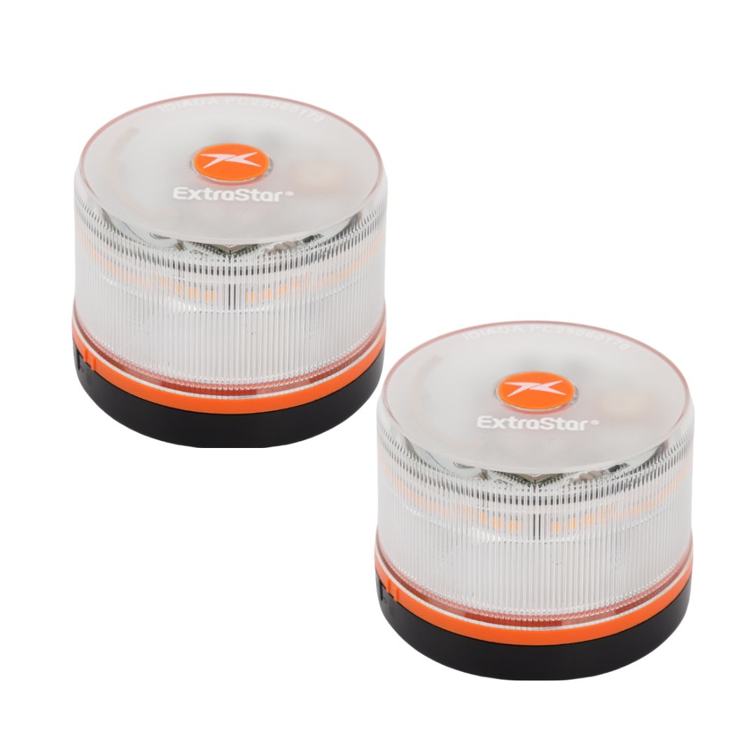 Baliza V16 Homologada DGT 3.0 con Conectividad IoT Integrada y Luz de Emergencia 360° - Extrastar Pack 2