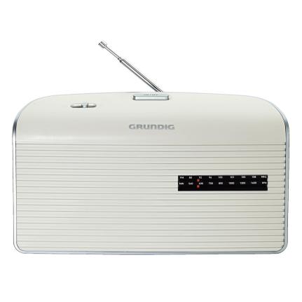 Grundig Radio Despertador Music 60x Blanco/gris Con Sintonizador Fm y Pantalla Led