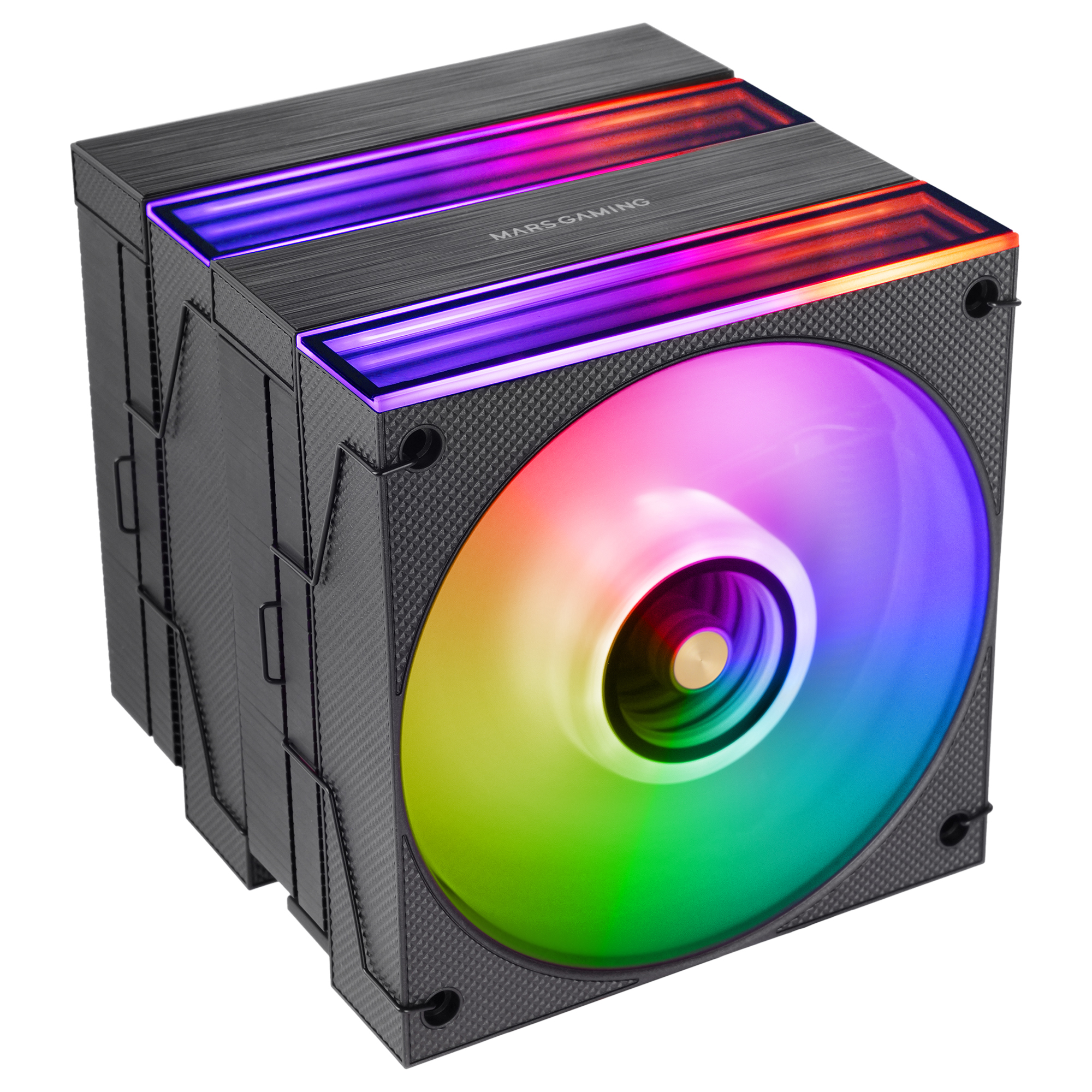 Mars Gaming MCPU-X26, Disipador CPU Dual Tower 350W TDP, 2x Ventiladores 120mm ARGB Infinity Mirror, 6 Heatpipes HCT, Núcleo de Cobre, Rodamientos FDB, Modo Silencioso, Intel LGA y AMD, Refrigeración PC Negro o Blanco