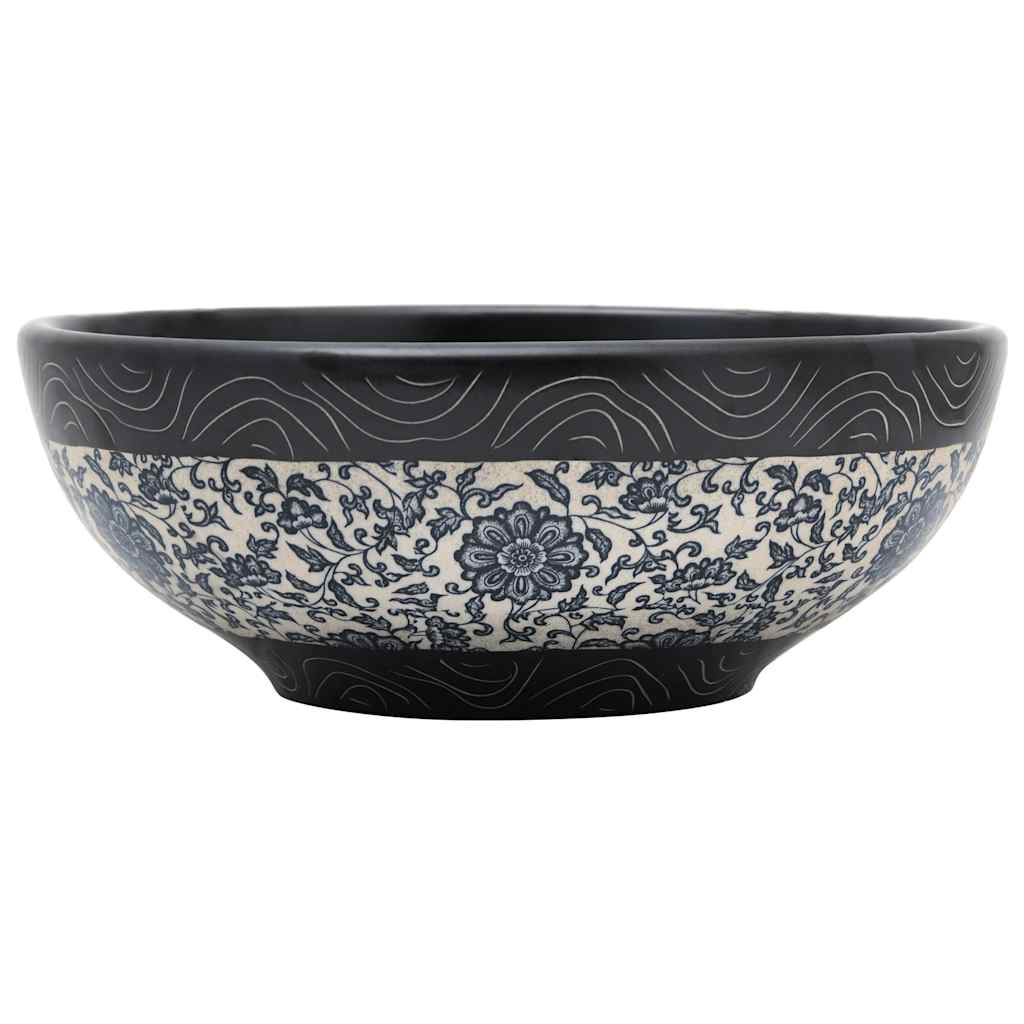 vidaXL Lavabo sobre encimera redondo cerámica Φ41x14 cm