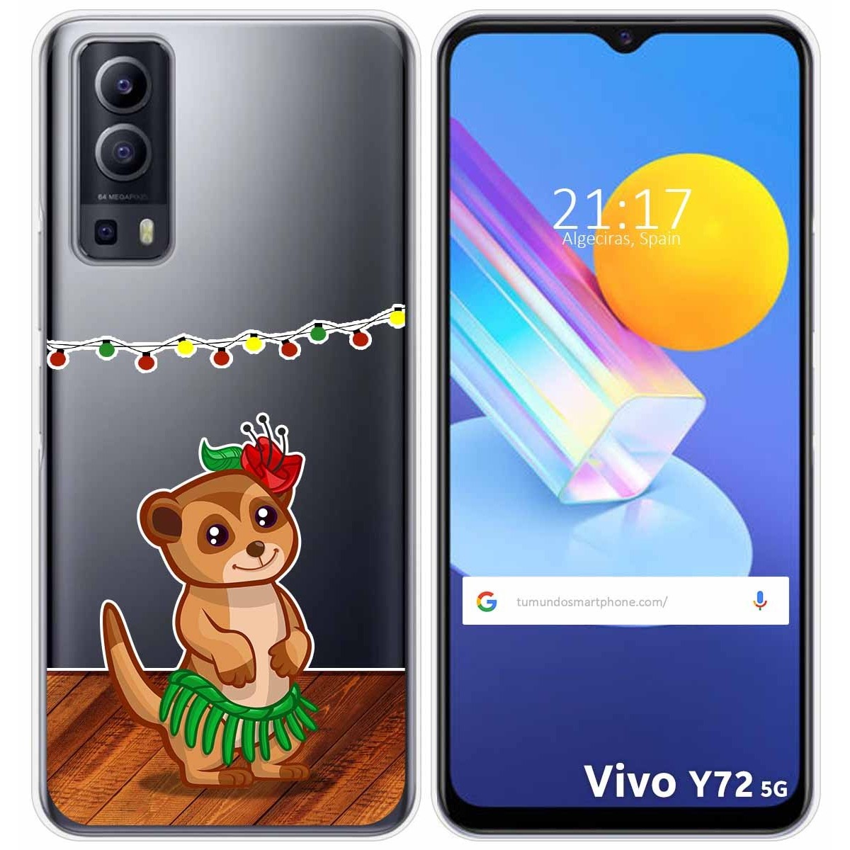 Funda Gel Transparente para Vivo Y52 5G / Y72 5G diseño Suricata Dibujos