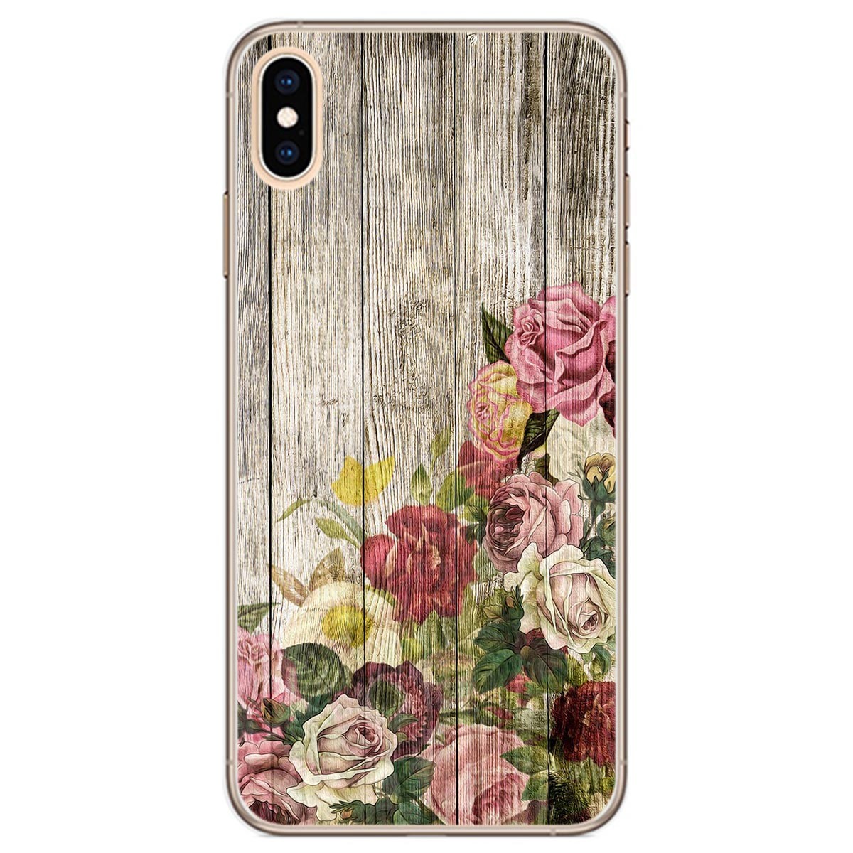 Tumundosmartphone Funda Gel Tpu para Iphone Xs Max diseño Madera 08 Dibujos