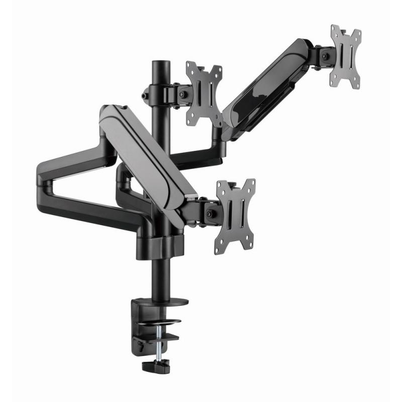 Gembird MA-DA3-01 Soporte de Escritorio Triple para monitores 27" VESA 100 Max 21Kg Negro