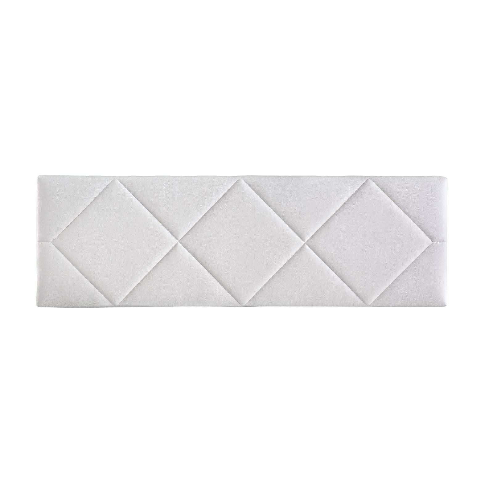 Häusbed Confort SL - Cabecero de Cama 120 - 145x50x7 SPYGA Tapizado Polipiel Blanco