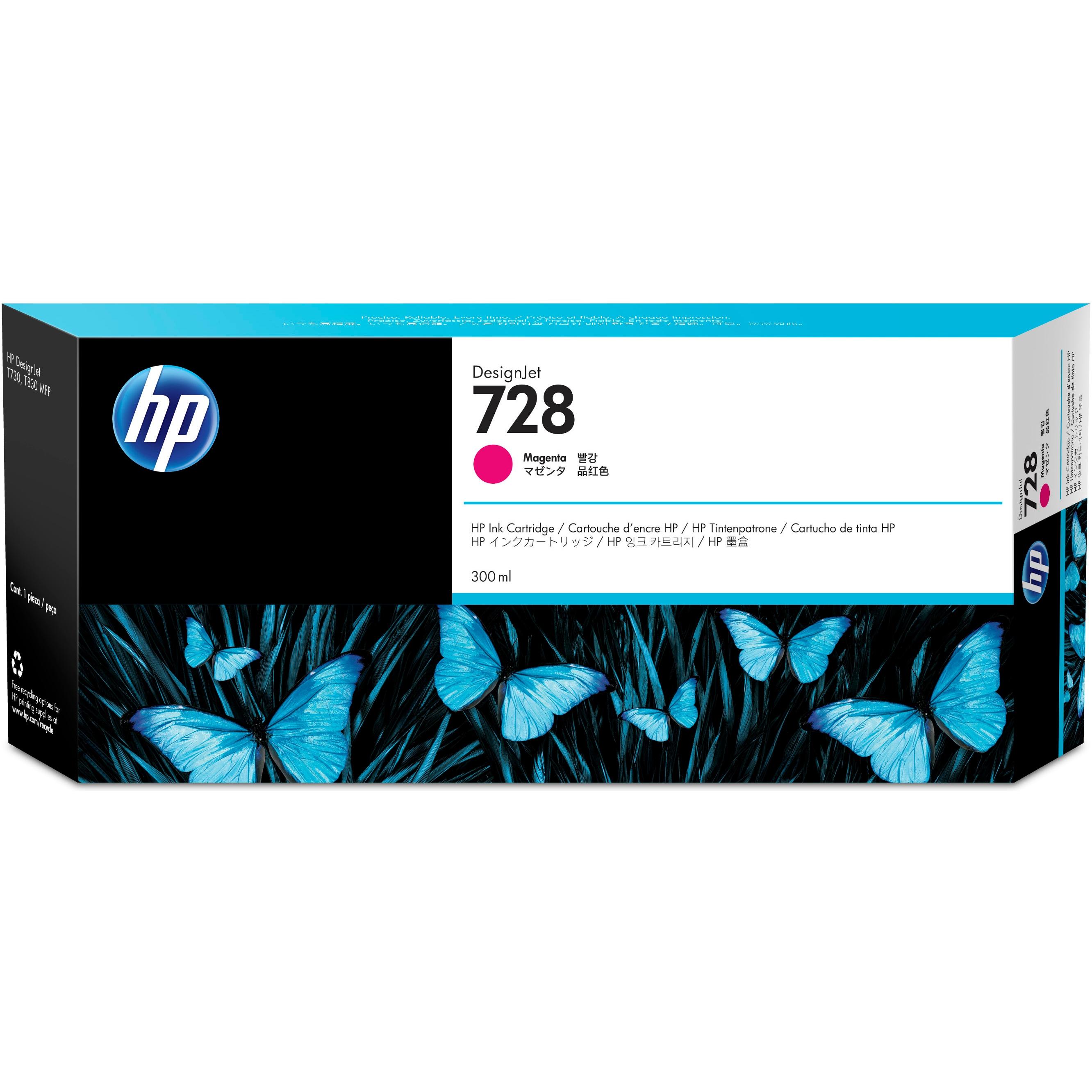 Cartucho de tinta DesignJet 728 magenta de 300 ml