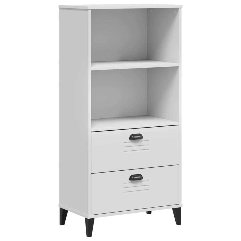 Vidaxl Librería VIKEN Madera de Ingeniería 60x35x123 Cm Blanco Negro Gris Antracita