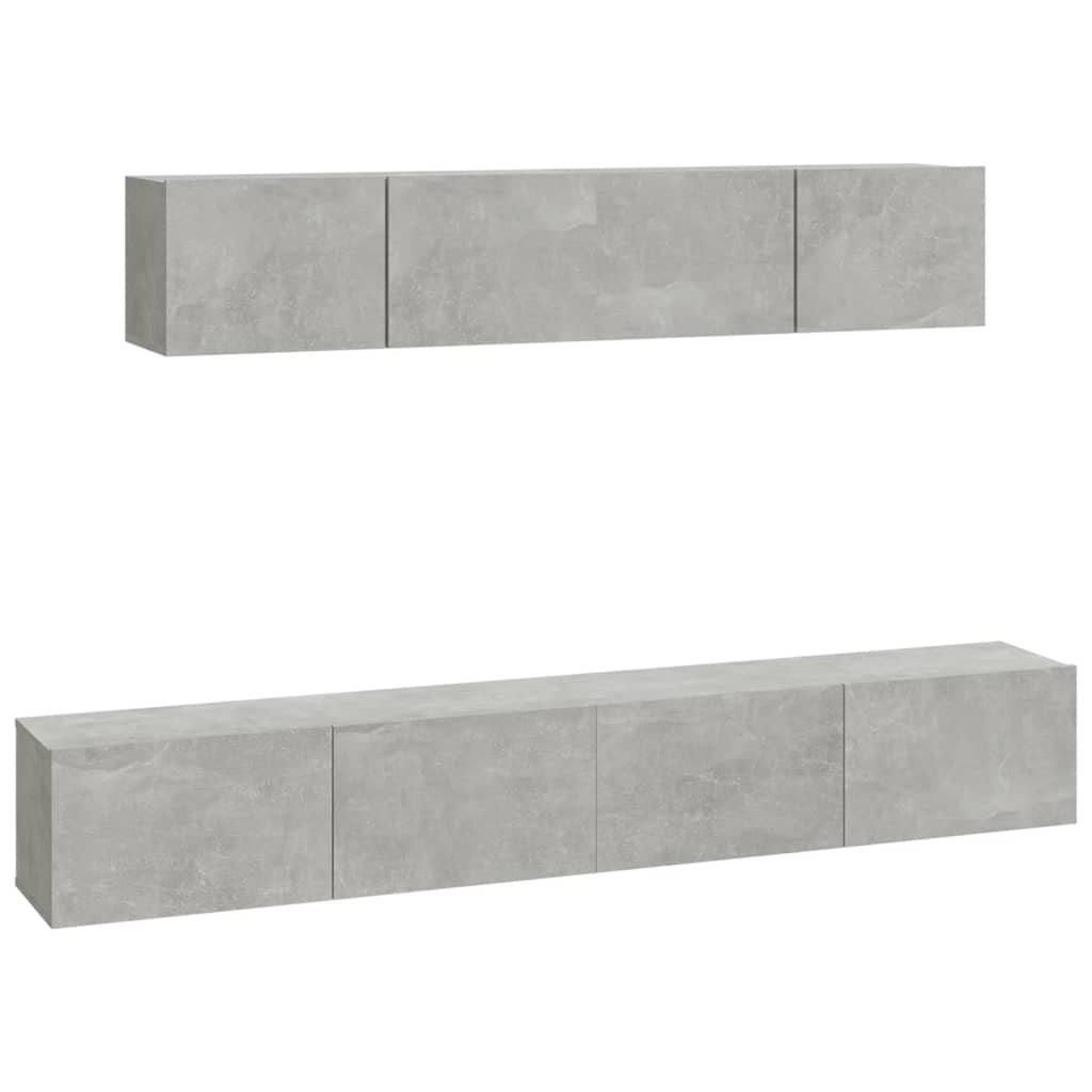 vidaXL Set de muebles para TV 4 piezas madera contrachapada 80x30x30 cm, Mueble de Salon, Mueble TV, Mueble TV salon, Mesa de TV, Mueble tele