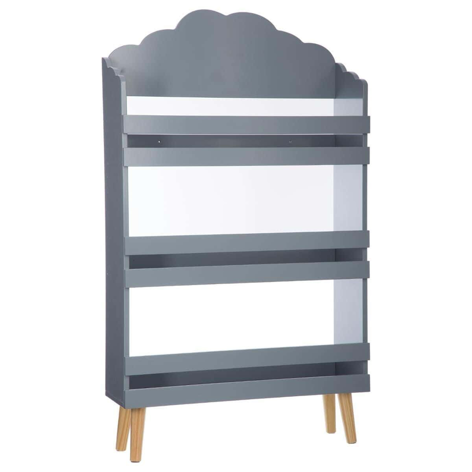 Librería Infantil Atmosphera Gris con 3 Estantes y Diseño Mágico