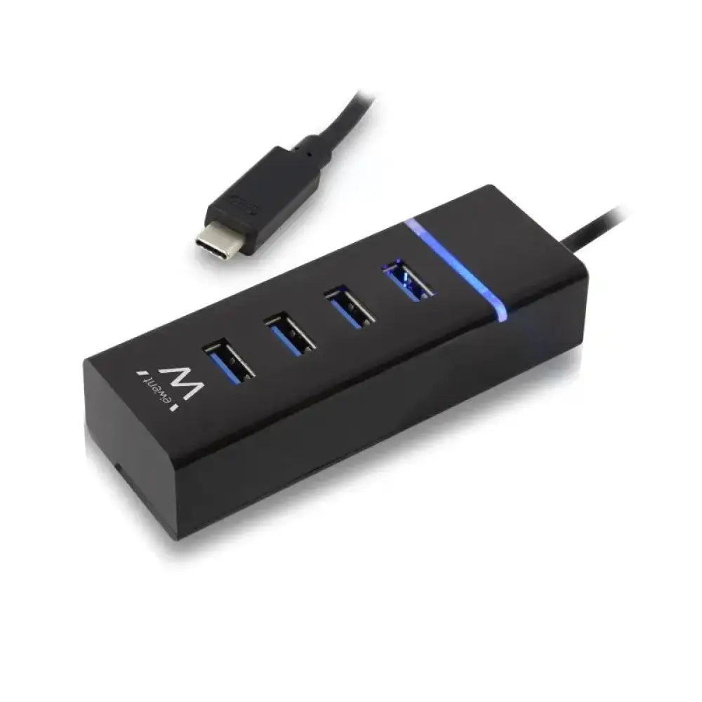 Hub USB Ewent EW1137 Tipo-C 4 Puertos USB 3.1 Gen1 SuperSpeed Plug & Play
