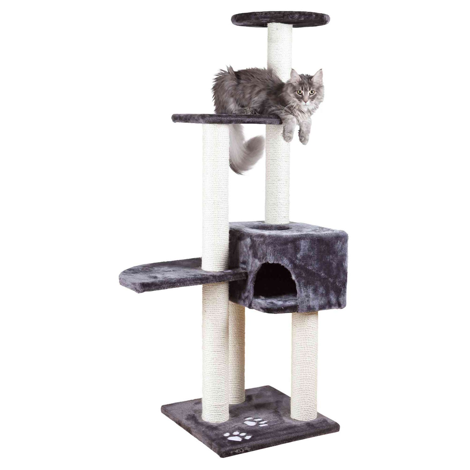 Trixie Rascador para Gatos Alicante Antracita con Forro de Felpa y Cuerda de Sisal