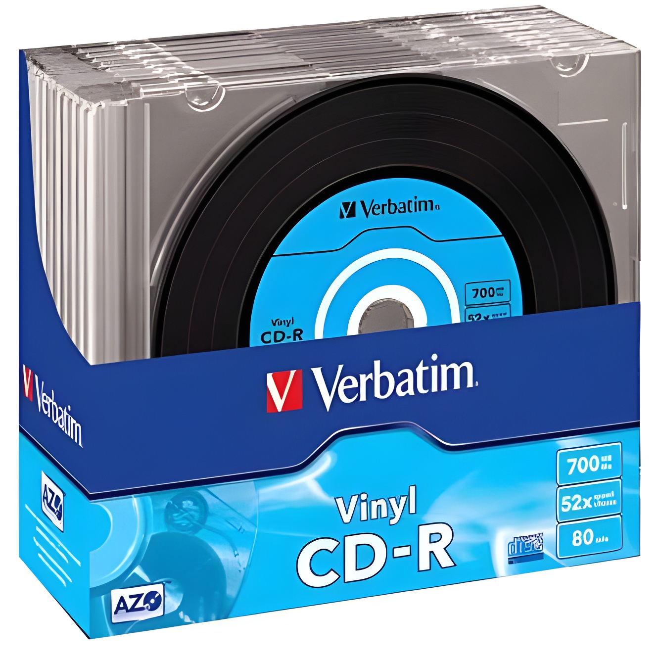Verbatim cd-r azo data vinyl (pack of 10 discs)