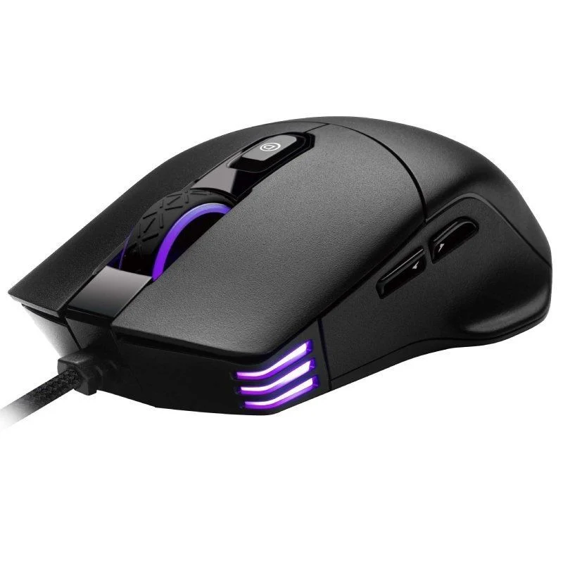 EVGA X12 Ratón para Gaming Cableado USB | Personalizable | Sensor Dual | 16.000 DPI | Ambidiestro | 8 Botones | Ligero | Iluminación RGB - Colores: Negro o Blanco