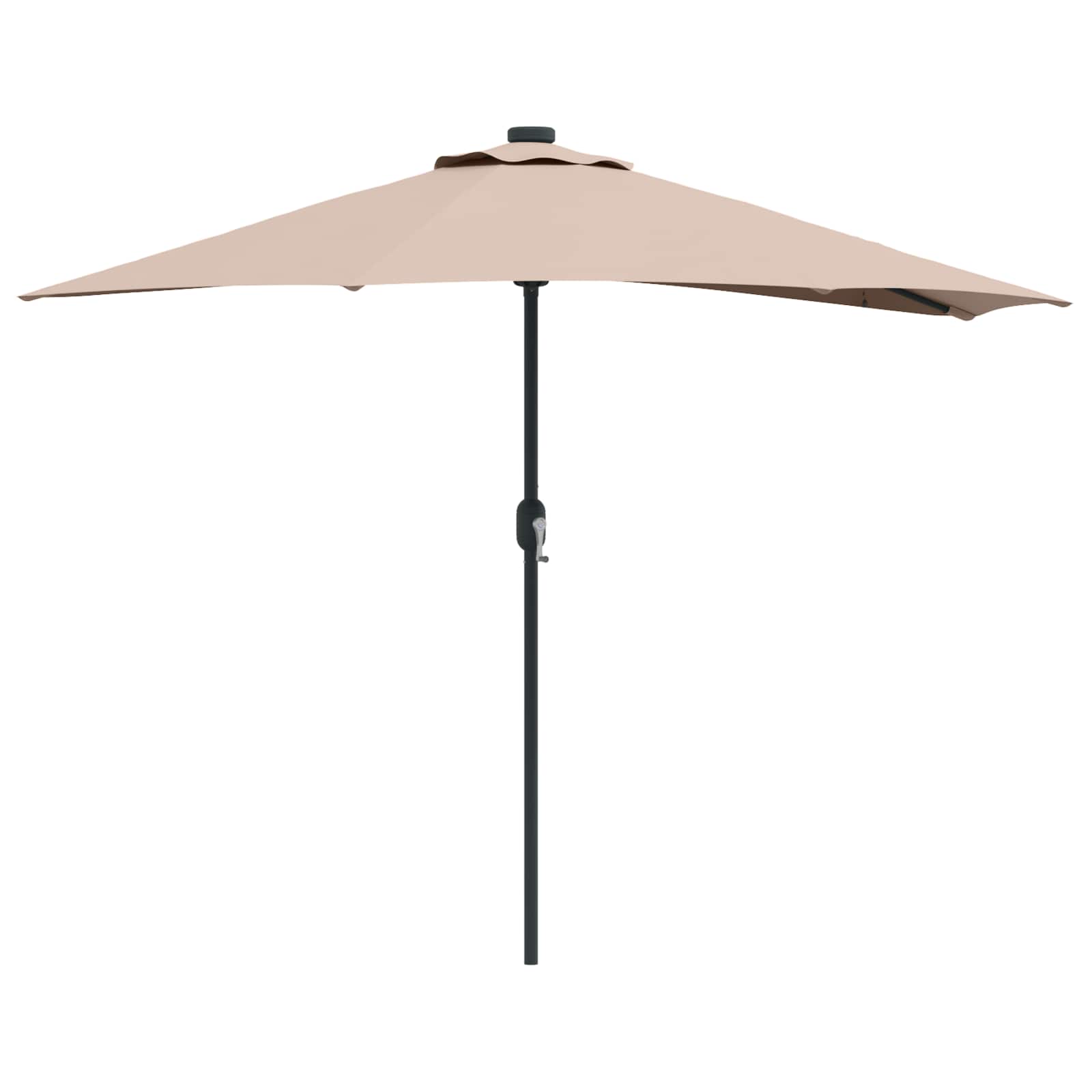 vidaXL Sombrilla de jardín Taupé 294 x 150 x 224 cm Poliéster y Acero