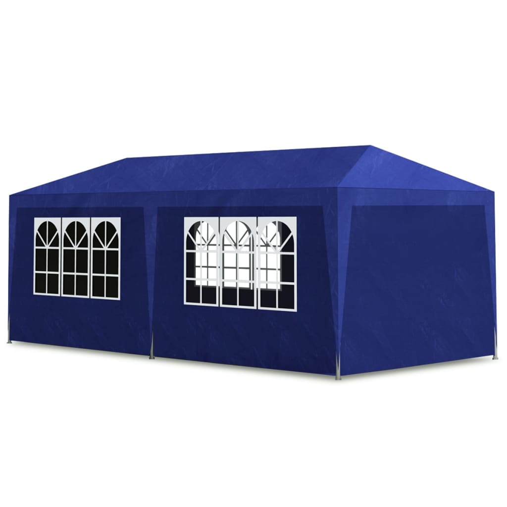 vidaXL Tienda de Fiesta con 6 Paredes de Jardín Acero Polietileno Carpa Color Azul,  Blanco,  Antracita y mas