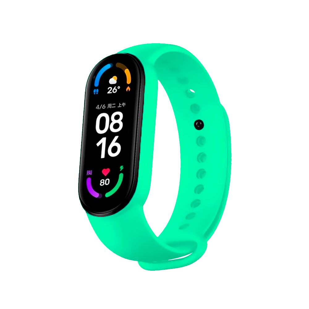 Correas compatibles con Xiaomi Mi Band 5 y Mi Band 6, Amazfit Band 5, pulseras de silicona de alta densidad de recambio para smartband, material flexible e impermeable