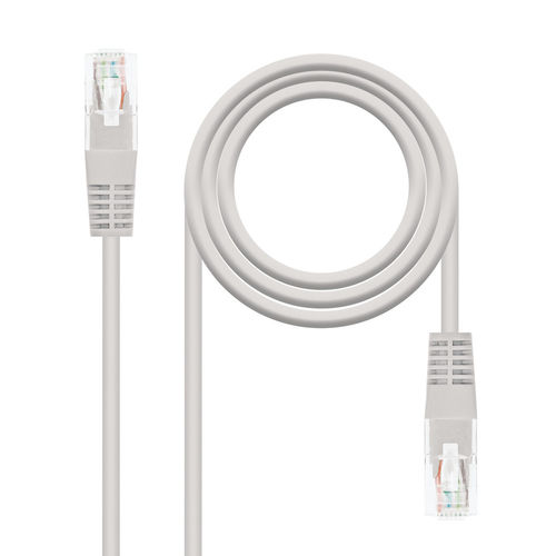 Cable red latiguillo rj45 cat.5e utp awg24,15m gris nanocable