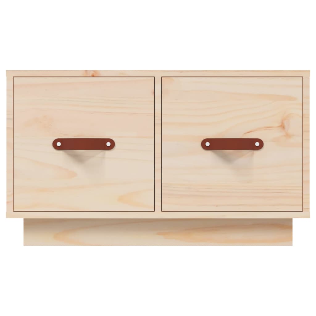 vidaXL Mesa de centro de madera maciza de pino 60x53x35 cm