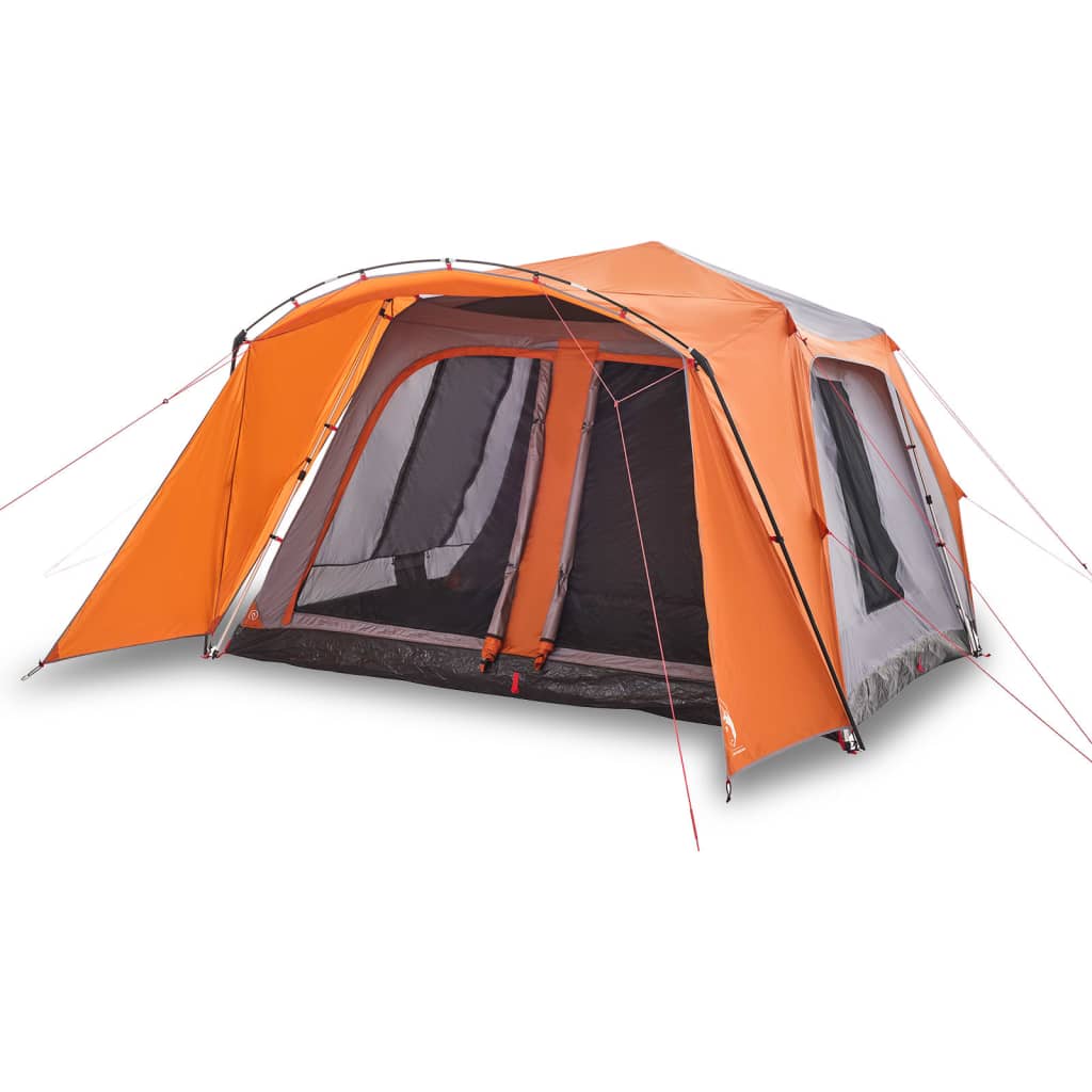 vidaXL Tienda familiar con porche 9 personas apertura rápida Color Azul,  Gris y naranja,  Verde y mas